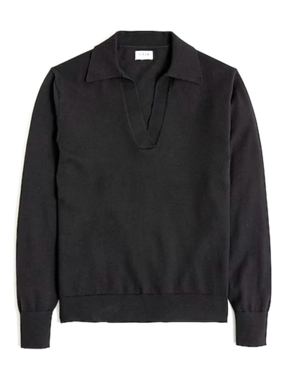 J. Crew Cotton-Cashmere Johnny Collar Sweater